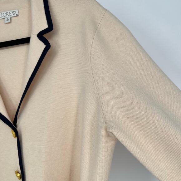 J Crew Tipped sweater blazer BS976 Women's Size XL - Picture 6 of 13